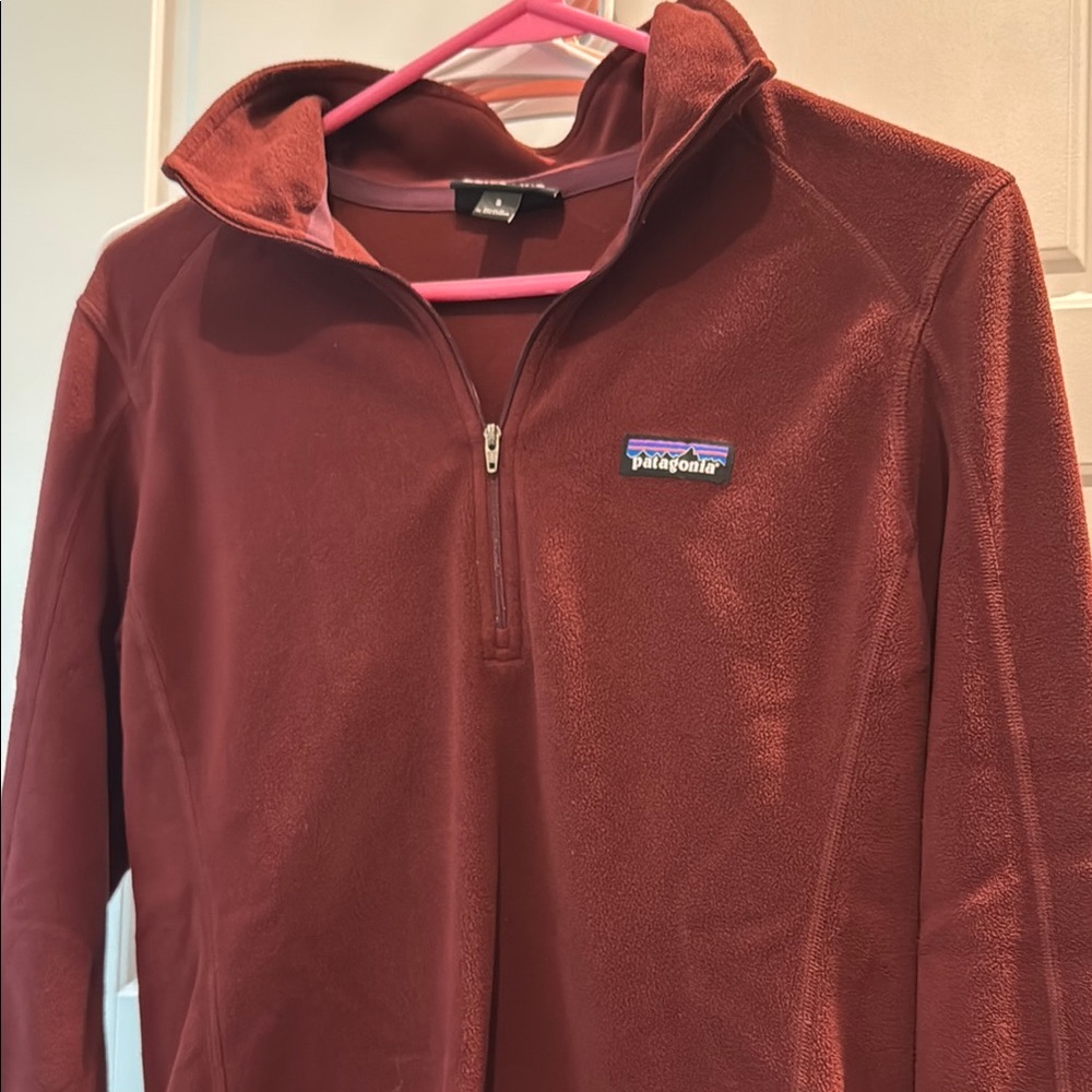 Patagonia Maroon Quarter-Zip Fleece